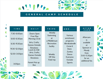 General Camp Schedule 