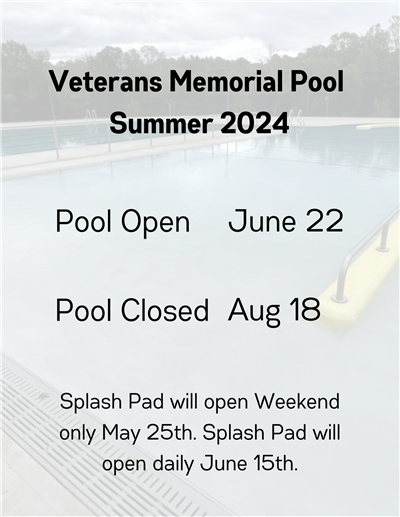 Vets pool schedule