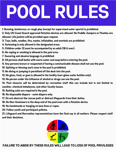 pool rules